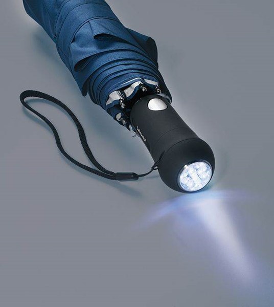 Obrázky: Automatický deštník s LED svítilnou - modrý, Obrázek 5