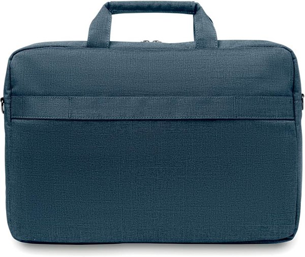 Obrázky: Modro-černá polyesterová taška na laptop 15