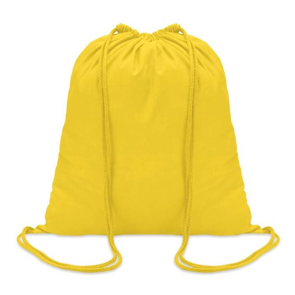 Obrázky: Žlutý bavlněný batoh se stahovací šňůrou