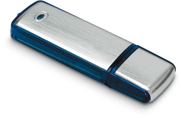 Obrázky: Megabyte modro-stříbrný USB flash disk 2GB