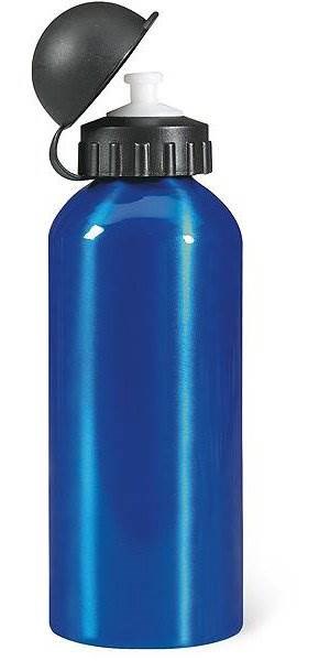 Obrázky: Modrá kovová chladicí láhev na nápoje 600 ml