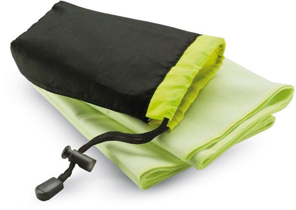 Obrázky: Světle zelený sportovní ručník v nylonovém sáčku, Obrázek 2