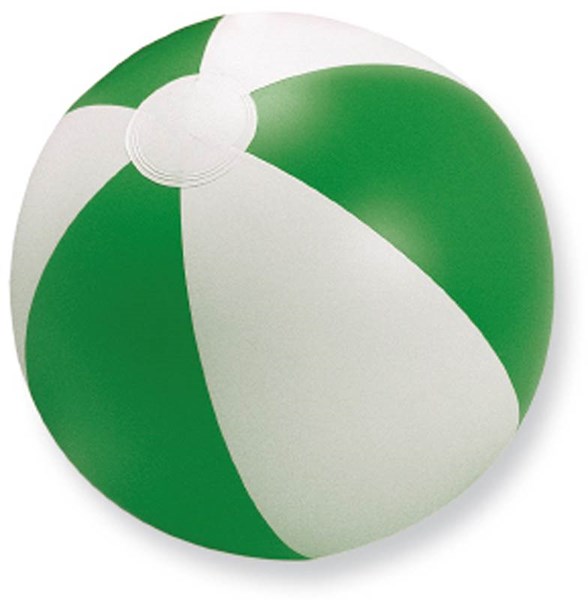 Obrázky: Zeleno-bílý plážový nafukovací míč