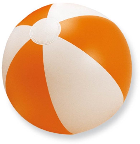 Obrázky: Oranžovo-bílý plážový nafukovací míč
