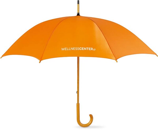 Obrázky: Klasický deštník se zahnutou ručkou, oranžový, Obrázek 2