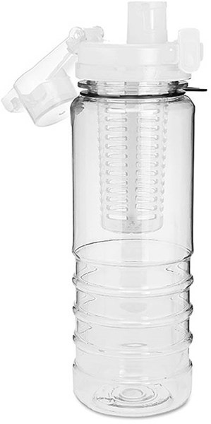 Obrázky: Bílá plastová láhev s vložkou na ovoce,700 ml, Obrázek 2