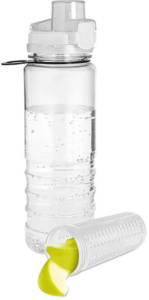 Obrázky: Bílá plastová láhev s vložkou na ovoce,700 ml, Obrázek 3
