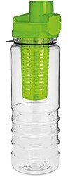 Obrázky: Limetková plastová láhev s vložkou na ovoce,700 ml