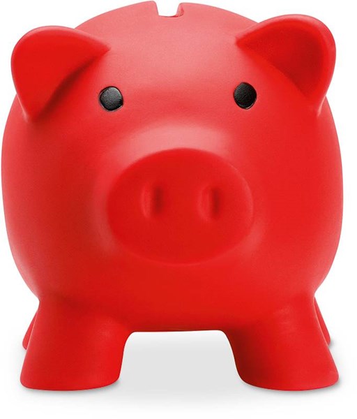 Obrázky: Červené prasátko - pokladnička z PVC, Obrázek 2