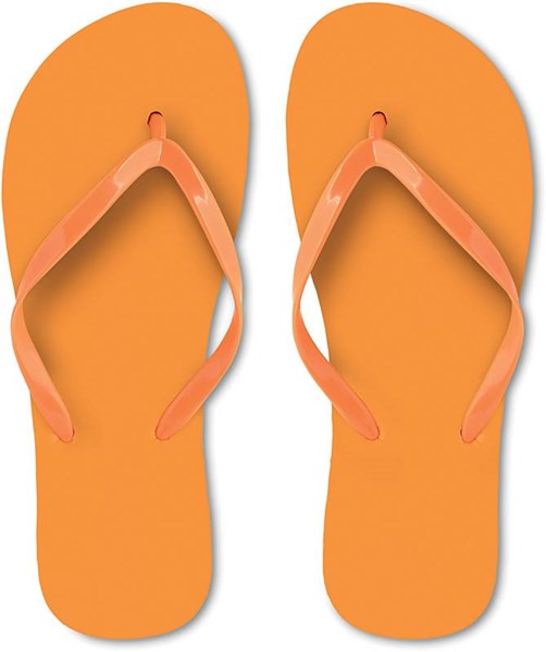 Obrázky: Oranžové plážové pantofle - vel. L