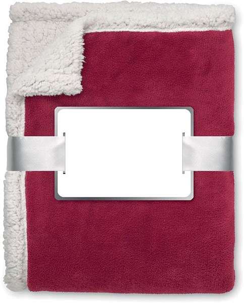 Obrázky: Vínová fleecová deka s podšitím a komplimentkou, Obrázek 2