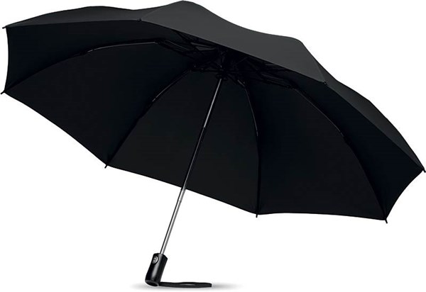 Obrázky: Černý skládací automatický deštník 23"