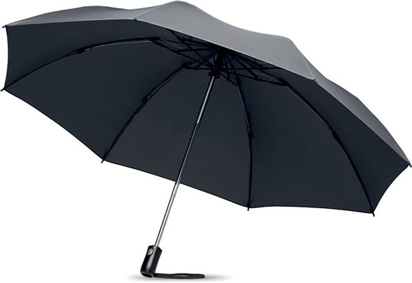 Obrázky: Šedý skládací automatický deštník 23"