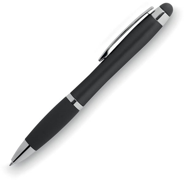 Obrázky: Černé kuličkové pero se stylusem, podsvícené logo, Obrázek 2