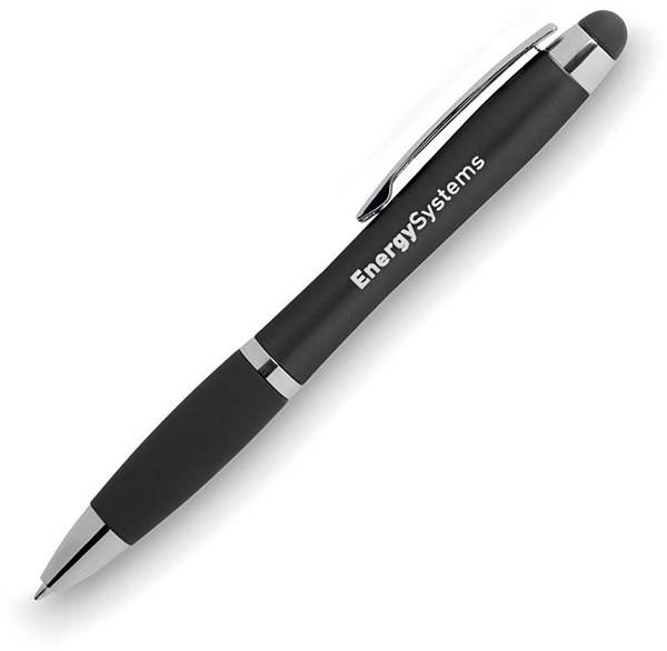 Obrázky: Černé kuličkové pero se stylusem, podsvícené logo, Obrázek 3