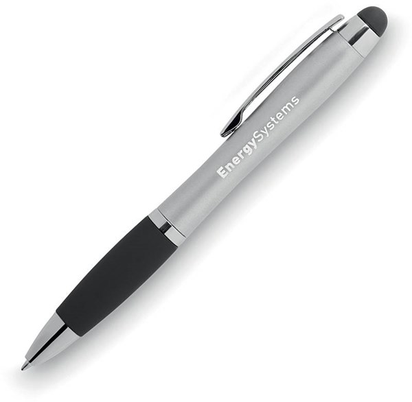 Obrázky: Stříbrno-černé kul.pero se stylusem, podsvíc. logo, Obrázek 3