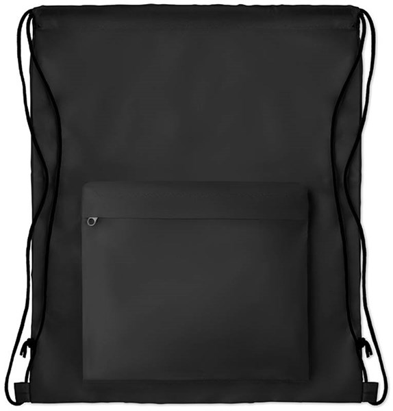 Obrázky: Velký černý batoh a s přední kapsou na zip, Obrázek 3