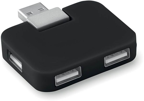 Obrázky: USB rozbočovač se čtyřmi porty, černý
