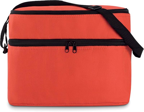 Obrázky: Chladící taška se dvěma přihrádkami červená
