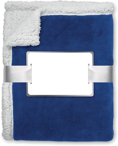 Obrázky: Modrá fleecová deka s podšitím a komplimentkou, Obrázek 2