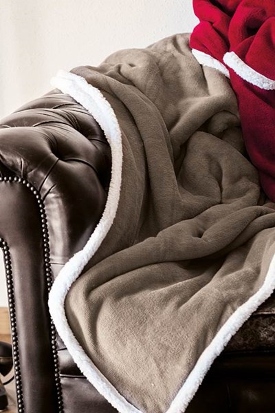 Obrázky: Béžová fleecová deka s podšitím a komplimentkou, Obrázek 3