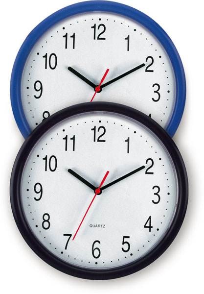 Obrázky: Modré nástěnné hodiny o průměru 24,5 cm