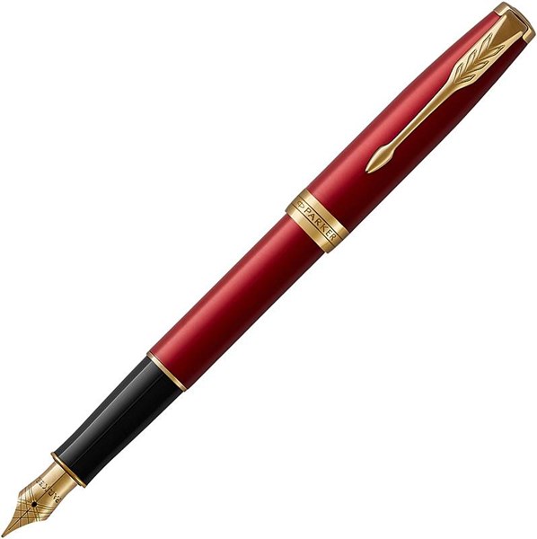 Obrázky: PARKER Sonnet Red GT, plnicí pero, hrot F