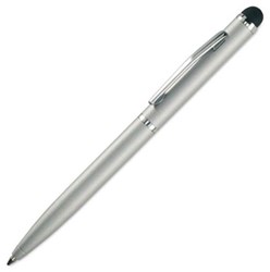 Obrázky: Matně stříbrné kovové kuličkové pero se stylusem