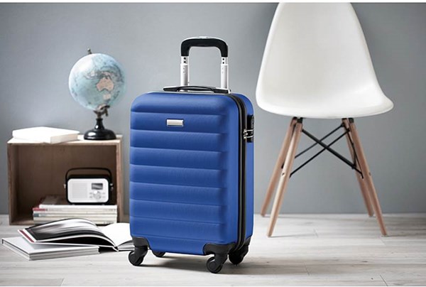 Obrázky: Modrý skořepinový kufr na kolečkách, Obrázek 2