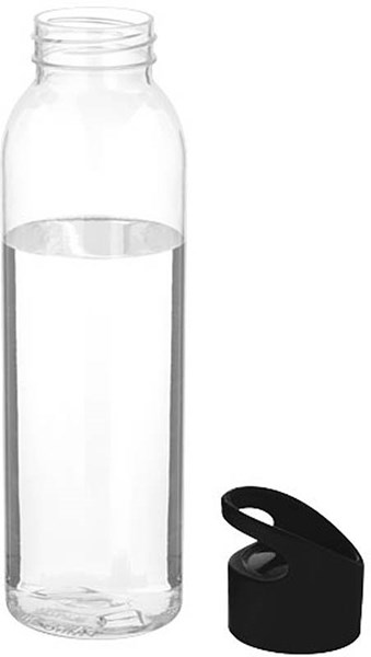 Obrázky: Transparentní láhev s černým víčkem, 650 ml, Obrázek 2