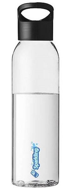 Obrázky: Transparentní láhev s černým víčkem, 650 ml, Obrázek 4