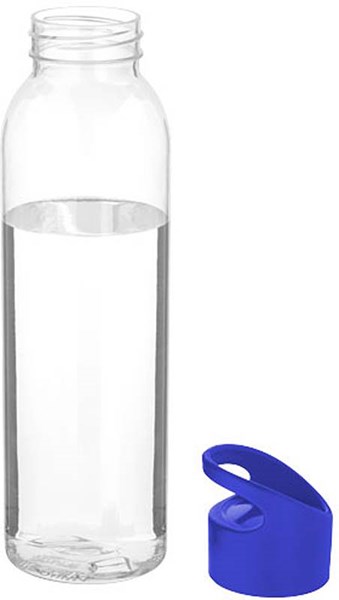 Obrázky: Transparentní láhev s modrým víčkem, 650 ml, Obrázek 2