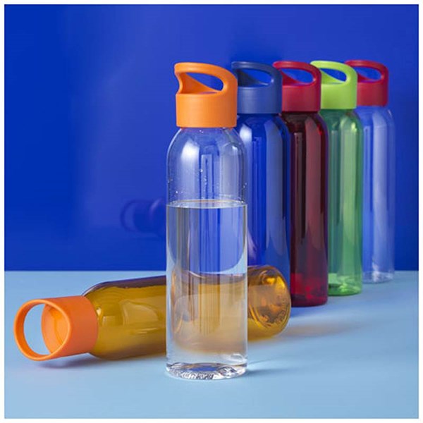 Obrázky: Transparentní láhev s modrým víčkem, 650 ml, Obrázek 5