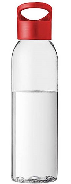 Obrázky: Transparentní láhev s červeným víčkem, 650 ml, Obrázek 3