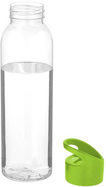 Obrázky: Transparentní láhev se zeleným víčkem, 650 ml, Obrázek 2
