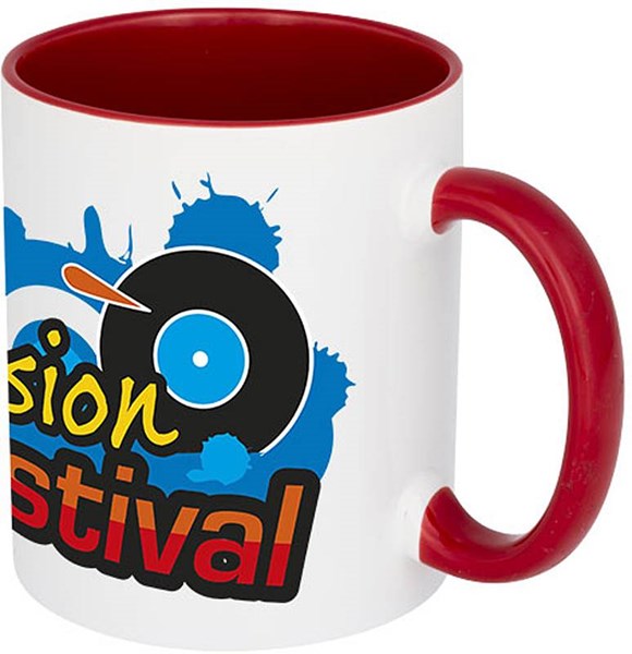 Obrázky: Červený hrnek vhodný i pro sublim. potisk, 330 ml, Obrázek 6