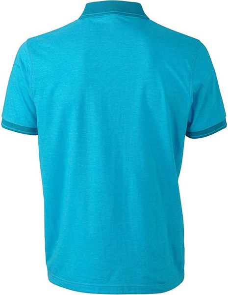 Obrázky: Tyrkysová polokošile HEATHER MELANGE 170 XXXL, Obrázek 2