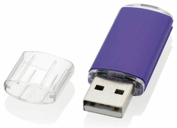Obrázky: Plastový USB flash disk 2GB, fialový, Obrázek 2