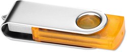 Obrázky: Twister Transtech oranžovo-stříbrný USB disk 4GB