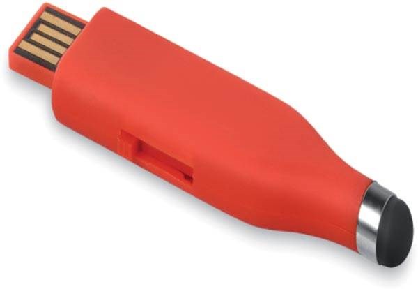 Obrázky: Touchflash červený USB flash 4GB se stylus hrotem, Obrázek 3