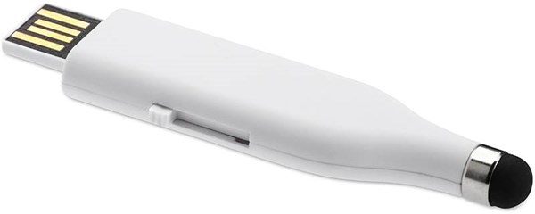 Obrázky: Touchflash bílý USB flash 4 GB se stylus hrotem