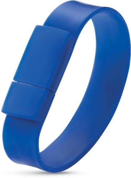 Obrázky: Wristflash USB disk modrý náramek 4GB