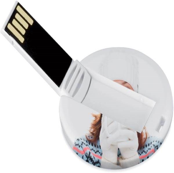 Obrázky: Rondocard bílý oválný USB disk 4GB, Obrázek 2