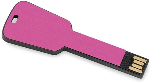 Obrázky: Keyflash růžový hliník.flash disk tvaru klíče 4GB