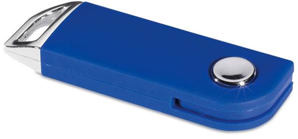 Obrázky: Slimpopmemo modrý vysouvací USB flash disk 4 GB