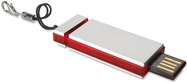 Obrázky: Memopush červené vysouvací USB 4GB