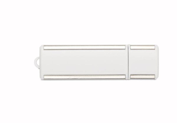 Obrázky: Lineaflash bílo-stříbrný USB disk s uzávěrem 4GB, Obrázek 3
