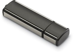 Obrázky: Lineaflash černo-stříbrný USB disk s uzávěrem 4GB