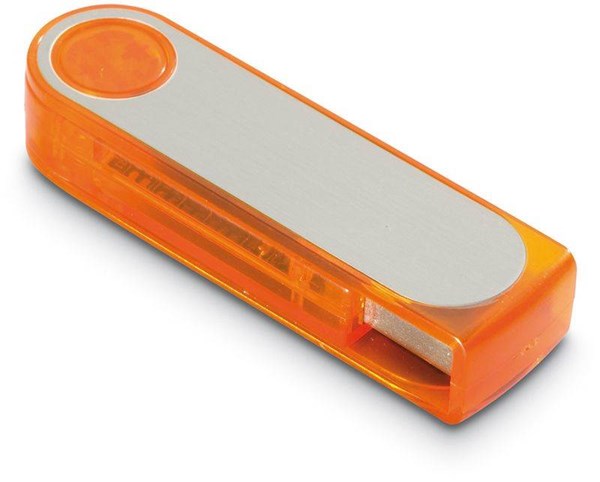 Obrázky: Rotolink oranž.-stříbr. rotační USB flash disk 4GB