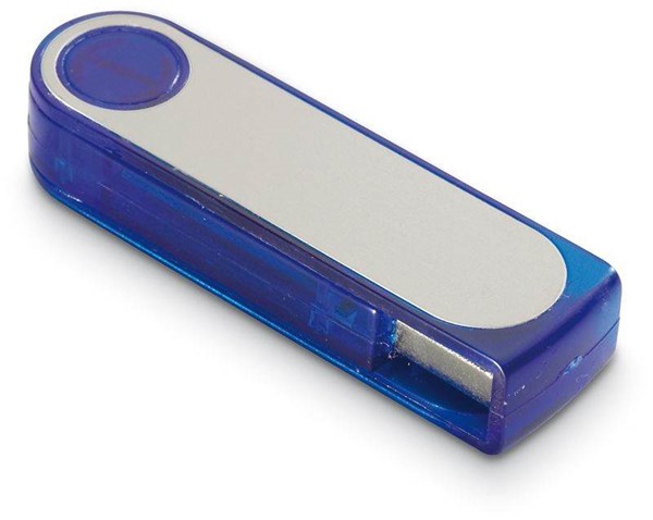 Obrázky: Rotolink modro-stříb. rotační USB flash disk 4GB